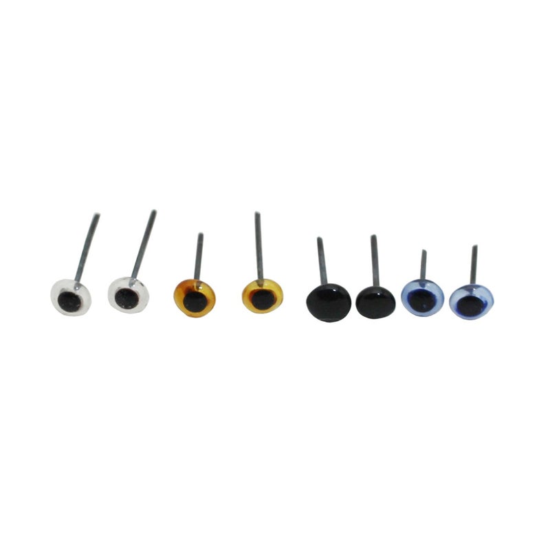 Raogoodcx 200pcs Mini Glass Black/Blue/Amber/Clear Eyes Kits for Teddy Puppets Dolls Wool Felting Crafts - Image 2